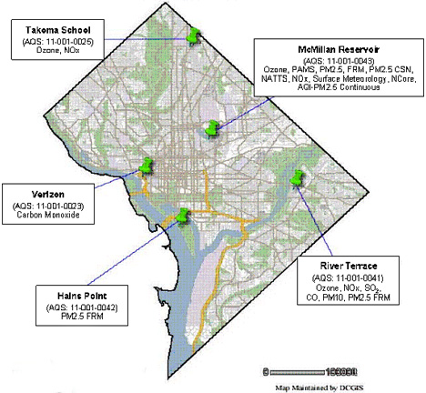Ambient Air Quality Monitoring Map